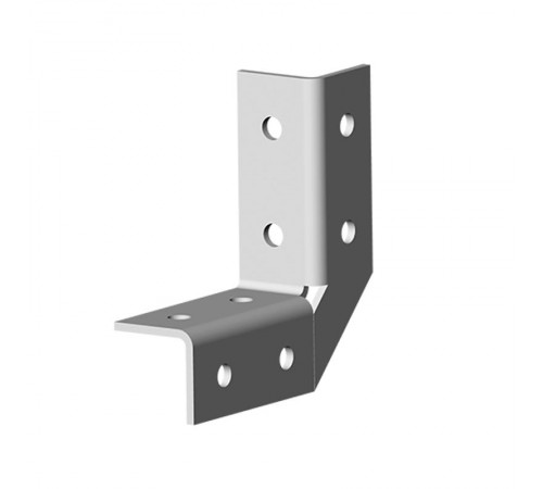 Угол 3D, 8 отверстий, толщ. 4,0 мм, гор. цинк, 368125  УС-3D8-4,0-ГЦ   Ostec