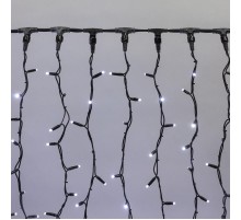 Гирлянда "Светодиодный Дождь" 2х3м, постоянное свечение, черный провод "КАУЧУК", 230 В, диоды БЕЛЫЕ, 760 LED  237-145  NEON-NIGHT