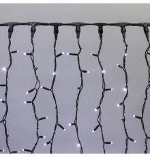 Гирлянда "Светодиодный Дождь" 2х3м, постоянное свечение, черный провод "КАУЧУК", 230 В, диоды БЕЛЫЕ, 760 LED  237-145  NEON-NIGHT