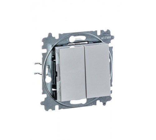 ABB Levit Серый / белый Переключатель 2-кл.  3559H-A52445 16W  2CHH595245A6016  ABB