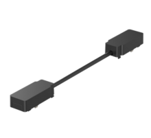 Коннектор питания для углового соединения шинопроводов магнитной системы Galakti 290x26x15 мм черный  V4-R7-09.RG23.TRK-0005  VARTON