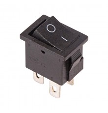 Выключатель клавишный 250V 6А (4с) ON-OFF черный Mini  36-2146  REXANT