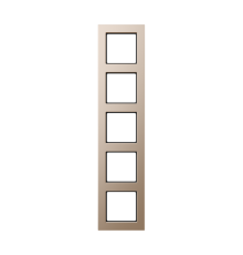 Рамка для вертикальной и горизонтальной установки, 5 постов; дюропласт; шампань; A CREATION  AC585CH  Jung