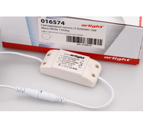 Светодиодная панель LT-R200WH 16W Warm White 120deg  016574  Arlight