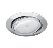 Светильник встраиваемый GX53R-RT-C металл под лампу GX53 230B поворотный хром  4690612024370  IN HOME