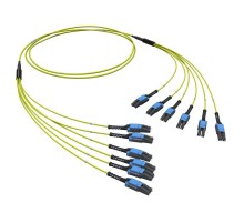 Оптическая разветвительная сборка 12ОВ 9/125 OS2, 6хLC-UPC Duplex Uniboot/6хLC-UPC Duplex Uniboot, 10м (предустановленнаяконфигурация: тип полярности 