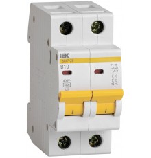Выключатель автоматический двухполюсный ВА47-29 10А B 4,5кА KARAT  MVA20-2-010-B  IEK
