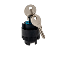 Головка переключателя с ключом, черный, 2 полож. фикс., 2 выемки, пласт. MTB2-EG4  43279  ОВЕН