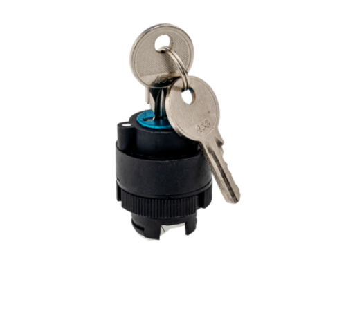 Головка переключателя с ключом, черный, 2 полож. фикс., 2 выемки, пласт. MTB2-EG4  43279  ОВЕН