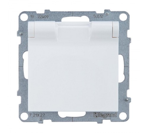 SUNO Силовая розетка 2К+З 16А 250В. С крышкой IP21. С защитными шторками. Безвинтовые зажимы Цвет "Белый"  721127  Legrand