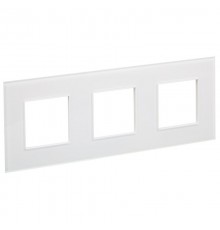 SKANDY Рамка 3-местная SK-F23W стекло арктический белый   SK-M32-G-K01  IEK