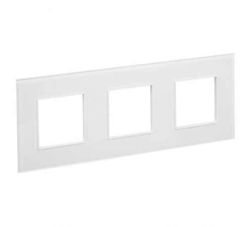 SKANDY Рамка 3-местная SK-F23W стекло арктический белый   SK-M32-G-K01  IEK