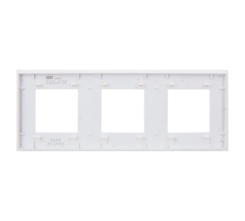 SKANDY Рамка 3-местная SK-F23W стекло арктический белый   SK-M32-G-K01  IEK