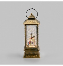 Декоративный фонарь с эффектом снегопада и подсветкой Семья снеговиков  501-191  NEON-NIGHT