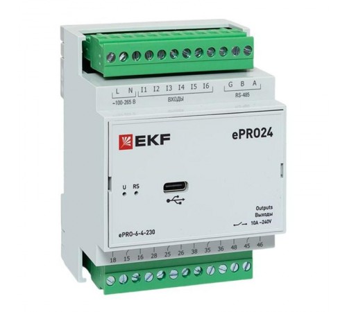 Модуль расширения ePRO удаленного управления 6вх\4вых 230В PROxima  ePRO-6-4-230  EKF