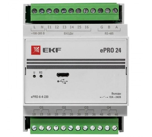 Модуль расширения ePRO удаленного управления 6вх\4вых 230В PROxima  ePRO-6-4-230  EKF