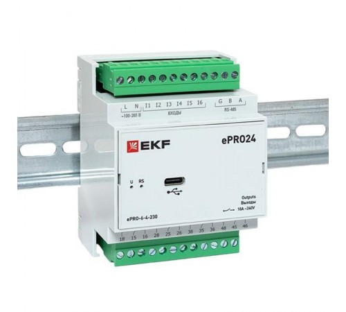Модуль расширения ePRO удаленного управления 6вх\4вых 230В PROxima  ePRO-6-4-230  EKF