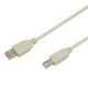 Шнур USB-B (male) штекер - USB-A (male) штекер, длина 3 метра (PE пакет)  18-1106  REXANT
