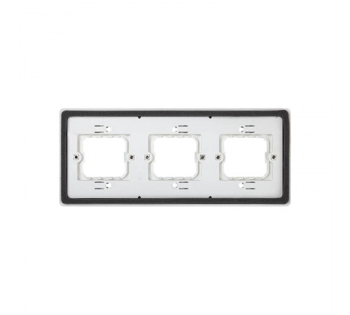 Simon 44 Aqua Основание под 3-местную рамку, IP55, скрытый монтаж, 246х104мм, S44 Aqua, серый  4400630-035  Simon