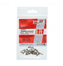Саморез ШУж 2,5х13 пот. гол. (25 шт) - пакет ( 0,011 кг)  102467  Tech-KREP