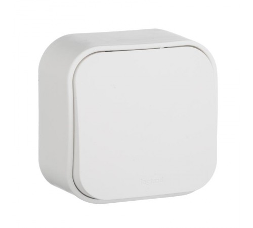 Quteo Белый Переключатель 1-клавишный 10А  782204  Legrand