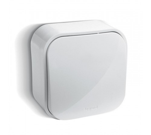 Quteo Белый Переключатель 1-клавишный 10А  782204  Legrand