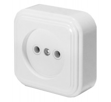 Розетка 1-местная без заземляющего контакта, 250В, 16А, IP20, PST16-20-20 (RA 16-131-Б), белый  39687  STEKKER