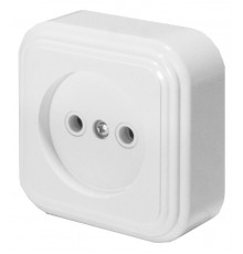 Розетка 1-местная без заземляющего контакта, 250В, 16А, IP20, PST16-20-20 (RA 16-131-Б), белый  39687  STEKKER