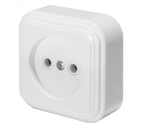 Розетка 1-местная без заземляющего контакта, 250В, 16А, IP20, PST16-20-20 (RA 16-131-Б), белый  39687  STEKKER