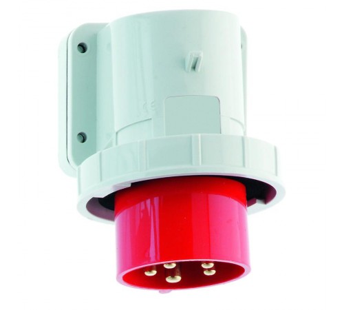 Вилка настенная 32A 5p 400V 6h IP67 Quick-Connect фланец 75 x 90 I 26055-Bals I Bals