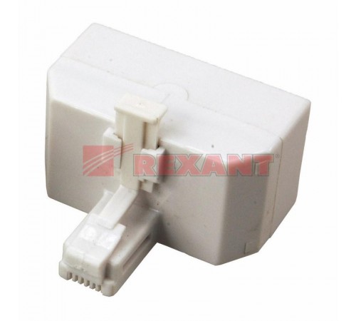 Телефонный тройник RJ-11(6P-4C) (штекер - 3 гнезда)  03-0041  REXANT