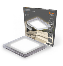 Светильник светодиодный Bubbles BL324 Квадр. 12+4W LED 3000K 1200лм192x192мм O160 1/20  BL324 Gauss