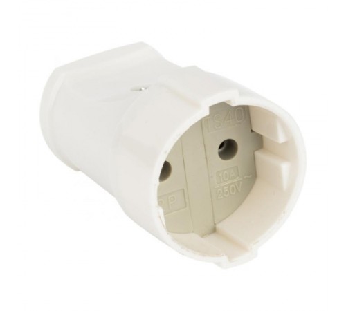 Гнездо штепсельное б/з бел. 10А 250В EKF PROxima  ASG10-10  EKF