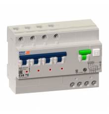 Выключатель автоматический дифференциального тока OptiDin VD63-43C32-AS-УХЛ4 (4P, C32, 100mA)  274847  КЭАЗ