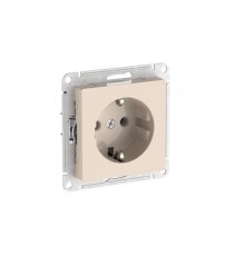 AtlasDesign Бежевый Розетка с заземлением, 16А, механизм, быстрозажимные клеммы  ATN000243S  SE