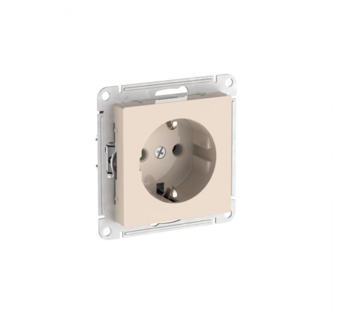 AtlasDesign Бежевый Розетка с заземлением, 16А, механизм, быстрозажимные клеммы  ATN000243S  SE