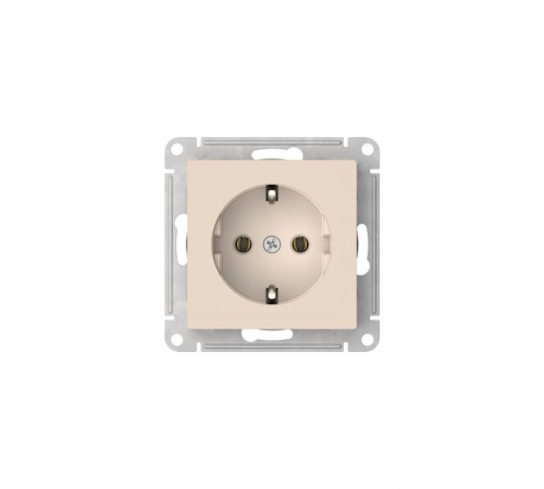 AtlasDesign Бежевый Розетка с заземлением, 16А, механизм, быстрозажимные клеммы  ATN000243S  SE