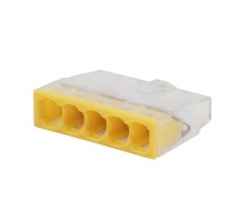 Клемма 5-проводная 0.5-2.5мм2 одножильный СМК (аналог Wago 2273-205) прозрачная  07-3214  Rexant