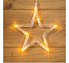 Фигура светодиодная "Звездочка" на присоске с подвесом, цвет ТЕПЛЫЙ БЕЛЫЙ  501-011  NEON-NIGHT