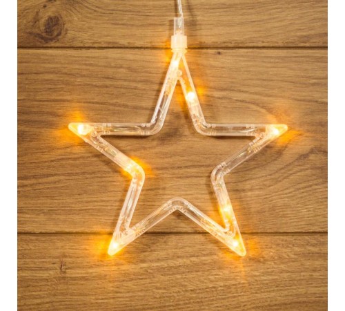 Фигура светодиодная "Звездочка" на присоске с подвесом, цвет ТЕПЛЫЙ БЕЛЫЙ  501-011  NEON-NIGHT