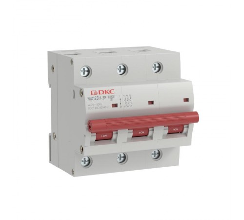 Автоматический выключатель модульный YON max типа MD125H, 10кА, 3 полюса, хар-ка C, 63А  MD125H-3PC63  DKC