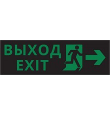 Пиктограмма ДСО-IP65-Н "Выход - вправо черный фон"  60574DEK  DEKraft