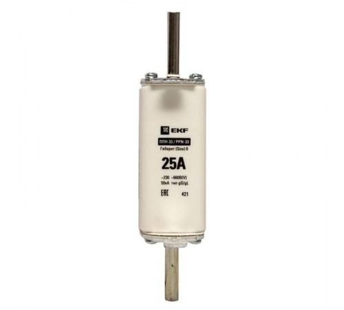 Плавкая вставка ППН-33 160/ 25А габарит 0  fus-33-0/160/25  EKF