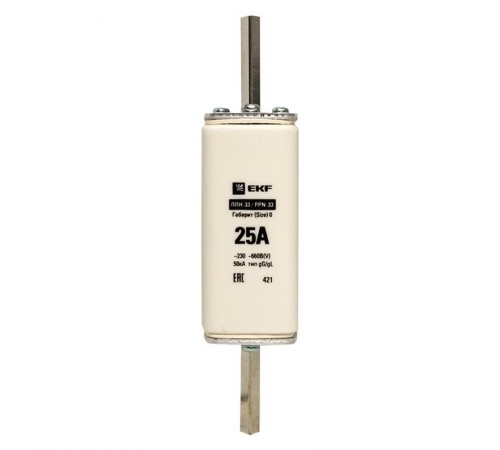 Плавкая вставка ППН-33 160/ 25А габарит 0  fus-33-0/160/25  EKF