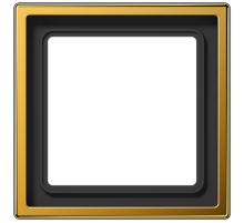 Рамка для вертикальной и горизонтальной установки, 1 пост; металл; золото; LS990  LS981GGO  Jung