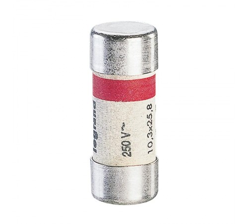 Бытовой цилиндрический предохранитель 10,3x25,8мм с индикатором - 16 A  011716  Legrand