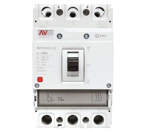 Выключатель автоматический AV POWER-2/3 225А 35kA TR  mccb-23-225-TR-av  EKF