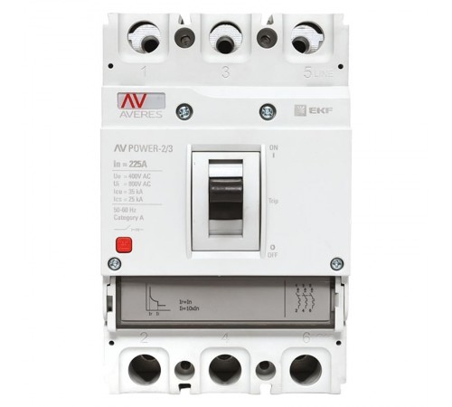 Выключатель автоматический AV POWER-2/3 225А 35kA TR  mccb-23-225-TR-av  EKF