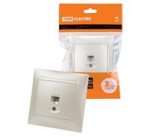 Розетка телефонная RJ11  перламутр "Лама"  SQ1815-0815  TDM