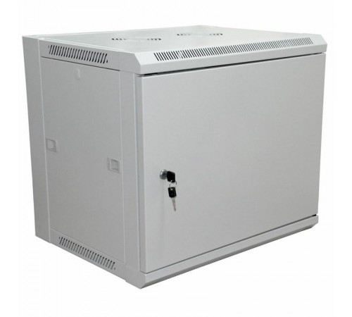 19" Настенный шкаф PRO 12U 600450635 мм (ШxГxВ) - передняя дверь металл, боковые стенки съемные (разобранный) RAL 7035  04-2212  REXANT